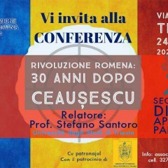 Conferenza “Rivoluzione romena: 30 anni dopo Ceauşescu”