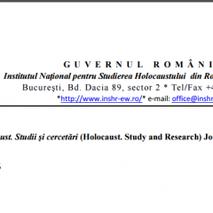 CfP Holocaust. Study and Research Journal