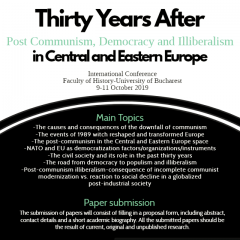 CfP: Thirty Years After – Post Communism, Democracy and Illiberalism in Central and Eastern Europe