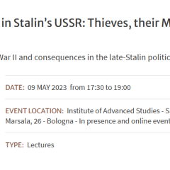 The Value of “Things” in Stalin’s USSR: Thieves, their Motives and their Repression